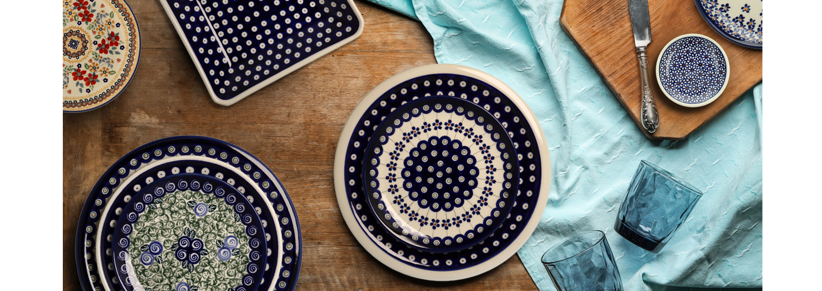 新品⭐︎Boleslawiec セラミック皿 3点セット Plates Boleslawiec ceramic
